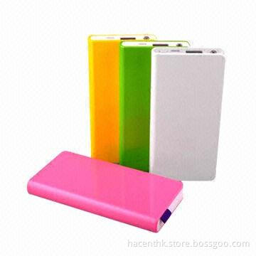 Rechargeable Power Banks/Supplies for Mobile Phone, 6,000mAh Capacity, Sized 124 x 57 x 15mm